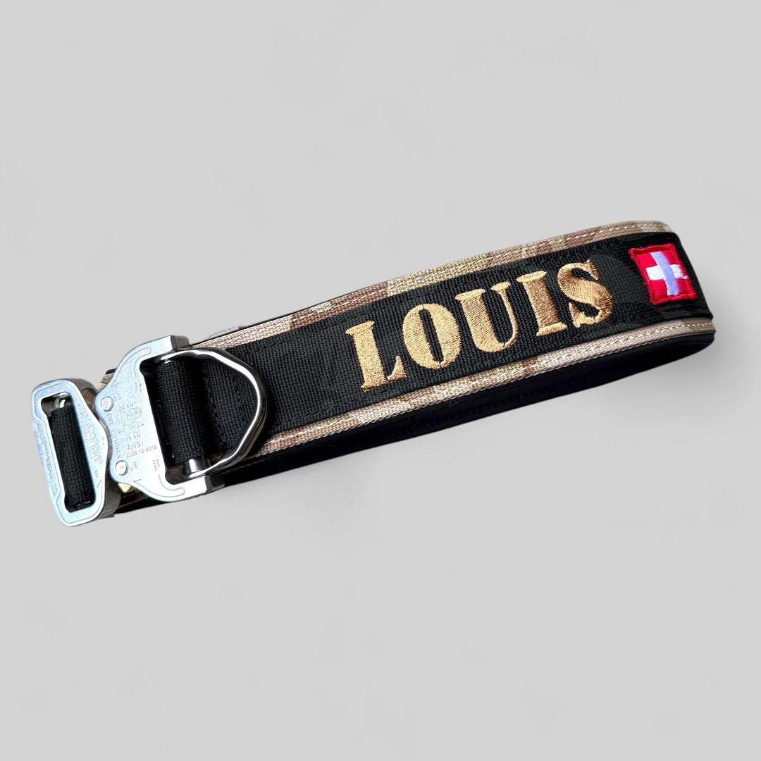 Luxus Heavy Duty Halsband Masshalsband Konfigurator 5 cm /7 cm/ 10 cm für grosse Hunde