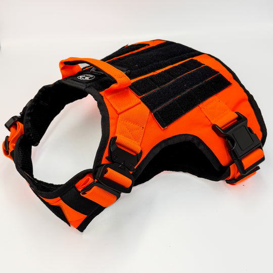 Army Style Hundegeschirr neon orange