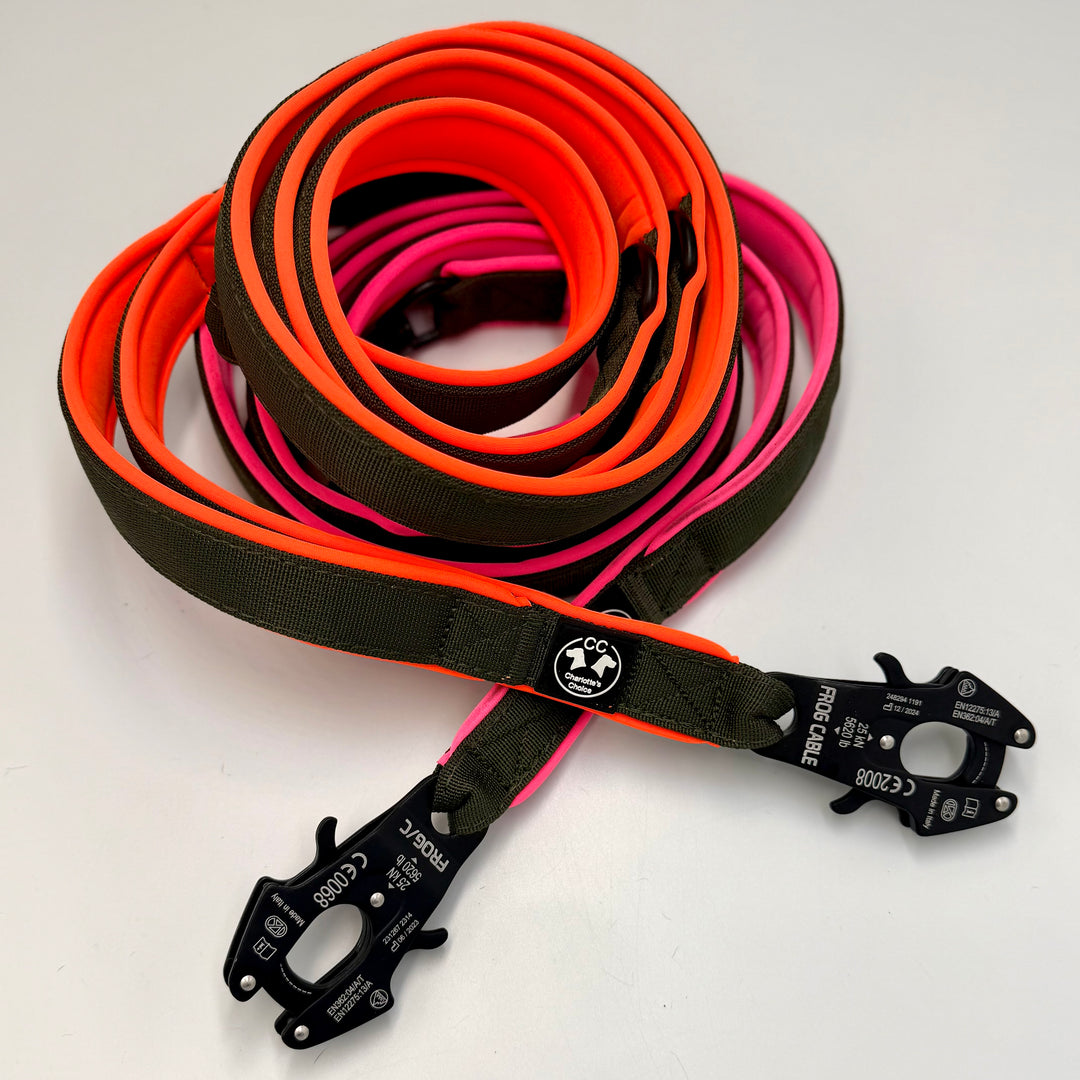 Leine gepolstert mit sicherheitskarabiner frog kong