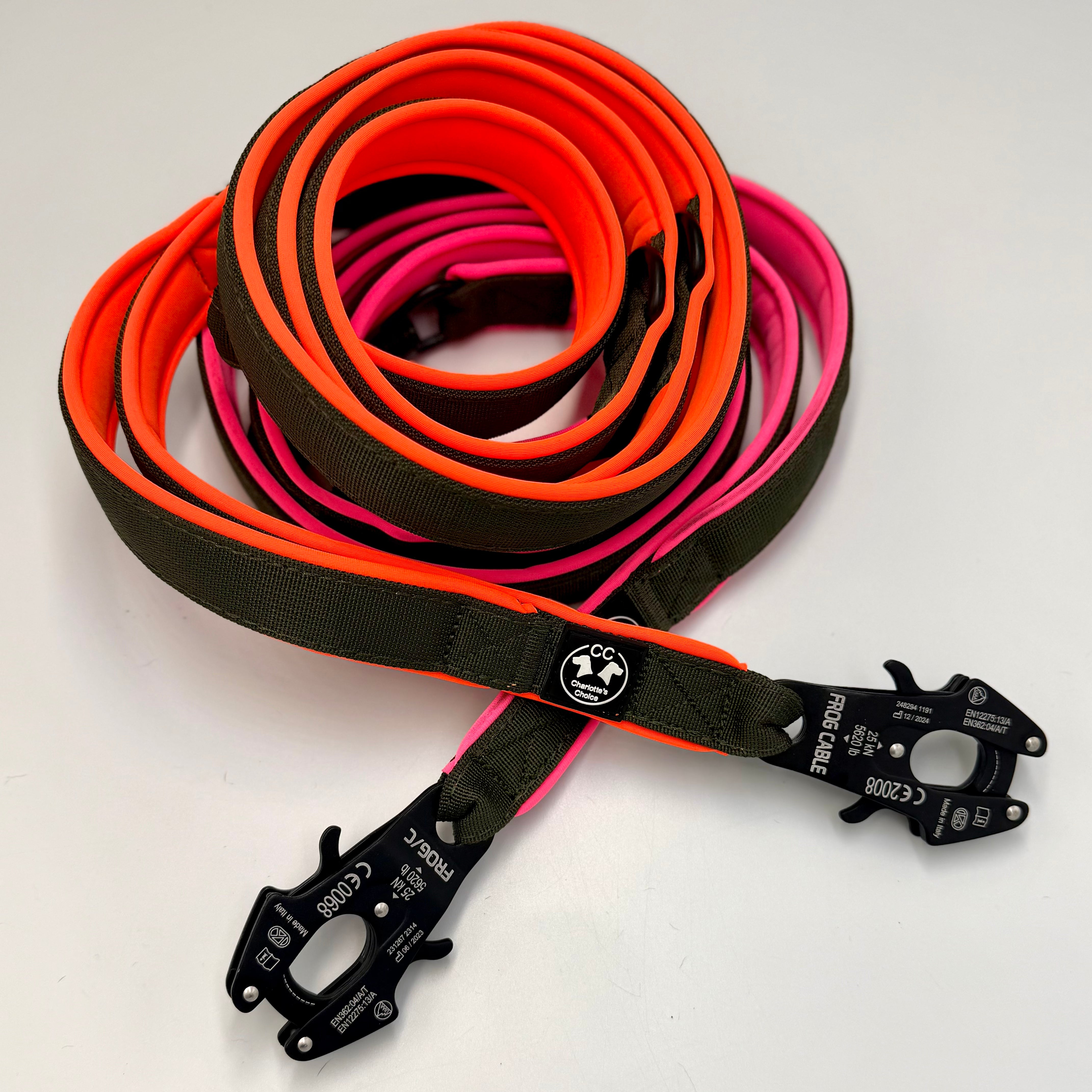 Leine gepolstert mit sicherheitskarabiner frog kong