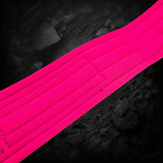 Magnetgriff Halsband 5 cm breit mit neon pink Polster und Cobra black camou