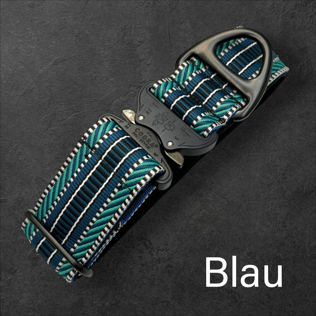 Muster blau Halsband Cobra