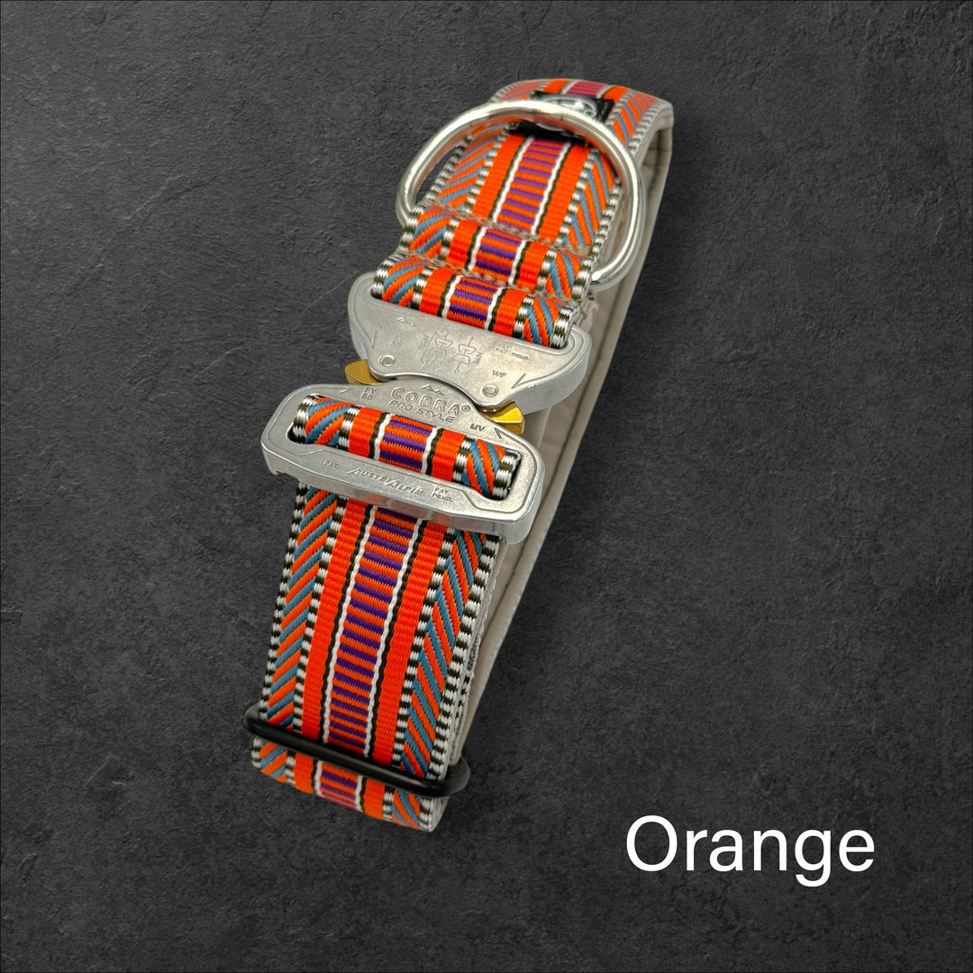 Muster orange Halsband