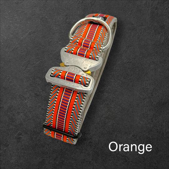 Muster orange Halsband