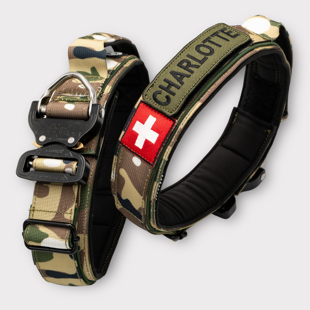 Luxus Heavy Duty Cobra Halsband 5cm für grosse Hunde All Camouflage