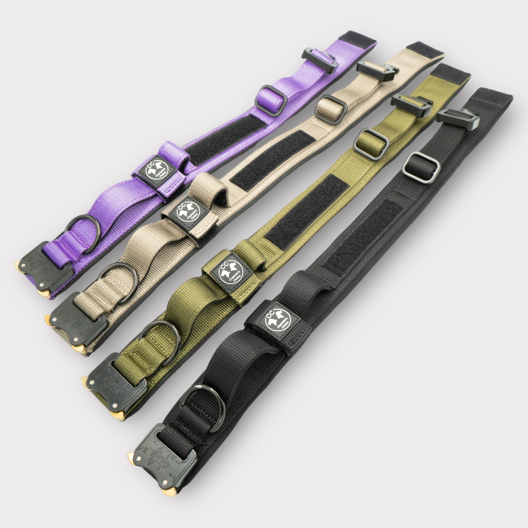 KCUCOP Taktisches Hundehalsband – Mit Griff & Metallschnalle, 1680D Nylon, Für Große Hunde, Camo M