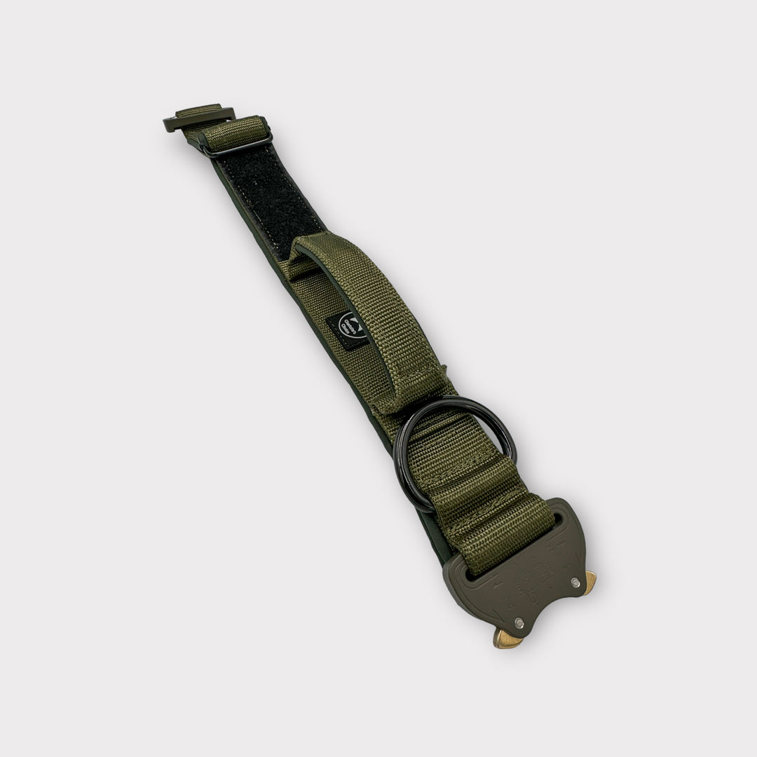 All Army On Duty 4 cm breit (34 cm-59 cm) - army-grün (Schnalle wie Halsband)