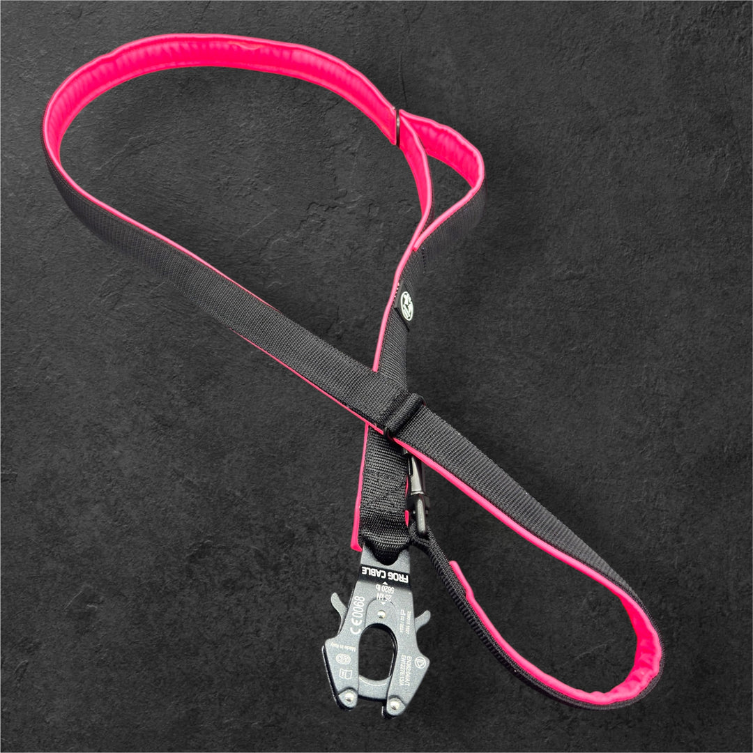 2.5 cm <tc>leash</tc> personalized with standard carabiner, Frog Cable or Frog 360