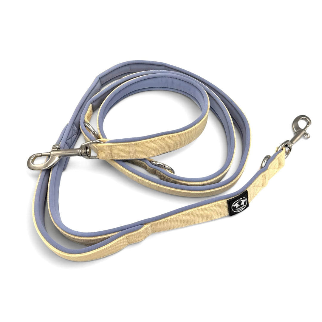 Leine voll gepolstert elfenbein blau