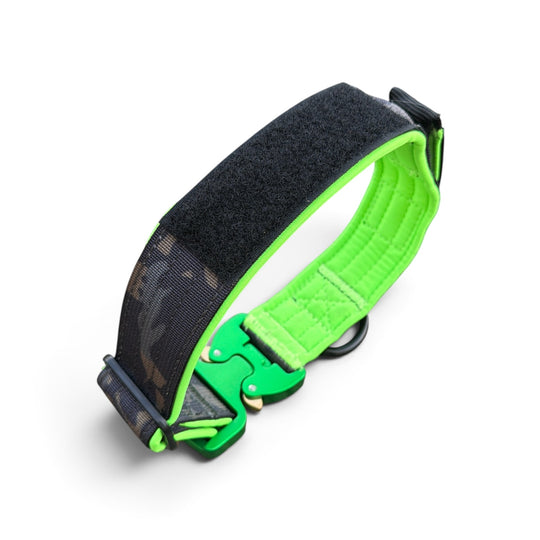 Limited Edition black camouflage 4 cm breit (39 cm-65 cm) mit Magnetgriff neon pink/grün