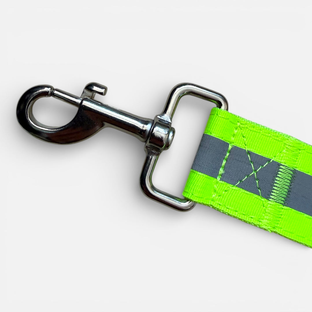 Kurzführer 33 cm 38 mm breit reflektierend neongrün