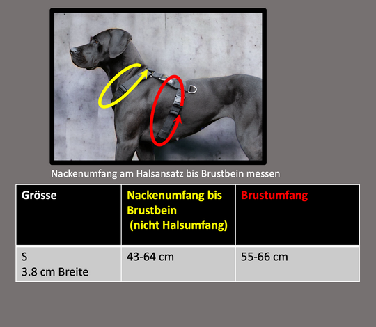 3Point Brustgeschirr On Duty No-Pull Haken Grösse S Brustumfang 55-66 cm