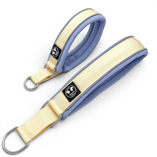 Zugstopp Halsband blau weiss