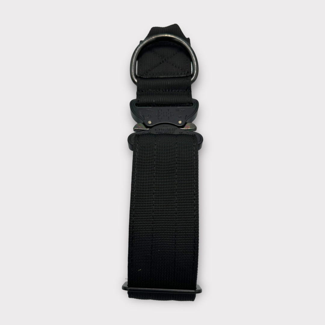 On Duty Cobra Haltegriff Halsband 5 cm für grosse Hunde (46 cm-78 cm) - schwarz, Schnalle schwarz