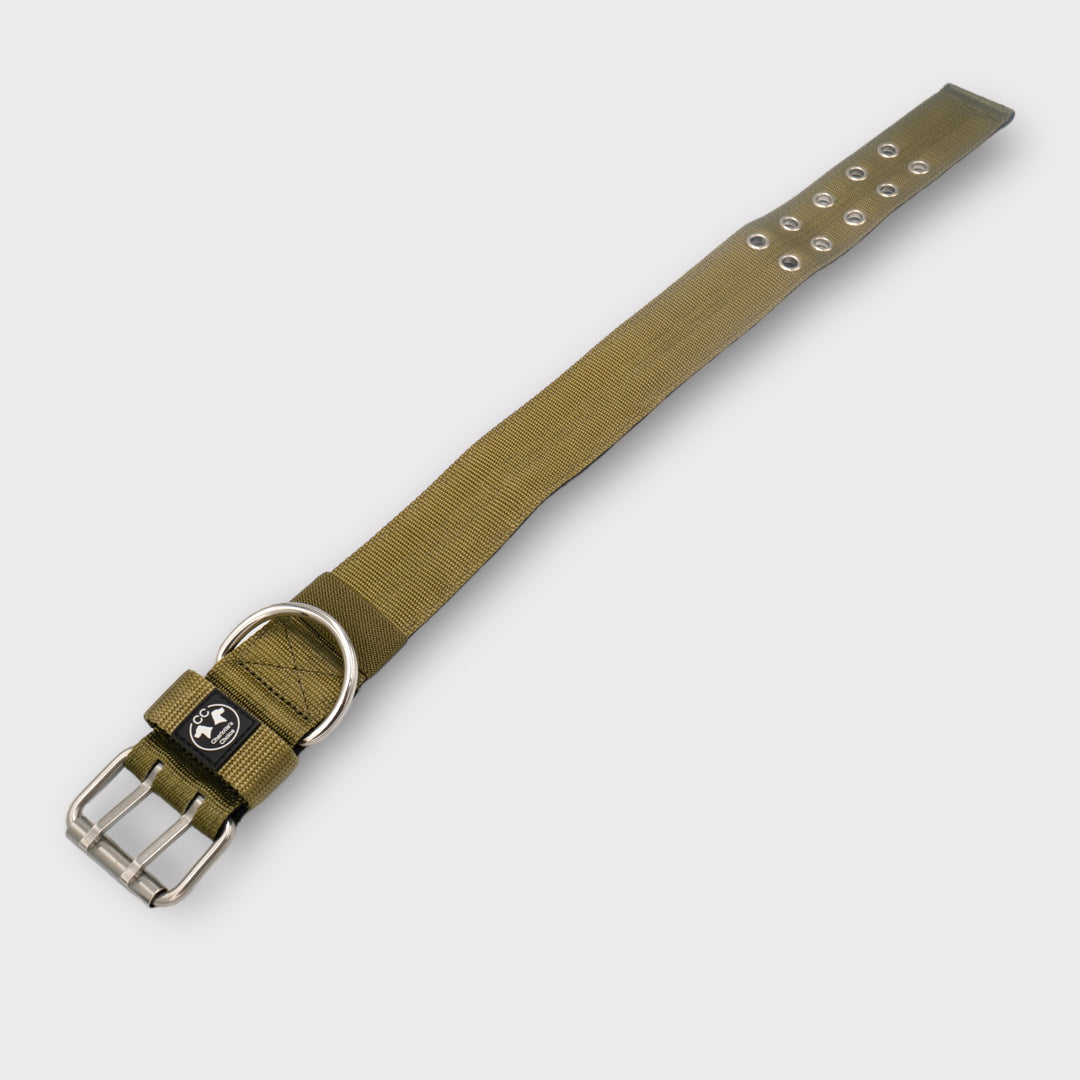 Ringo Halsband 5cm breit (38 cm-71 cm) - army-grün
