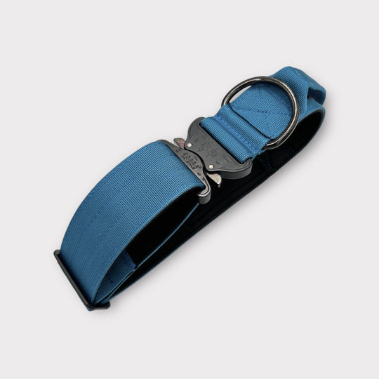 On Duty Cobra Haltegriff Halsband tauben blau 5cm für grosse Hunde (46cm-78cm)