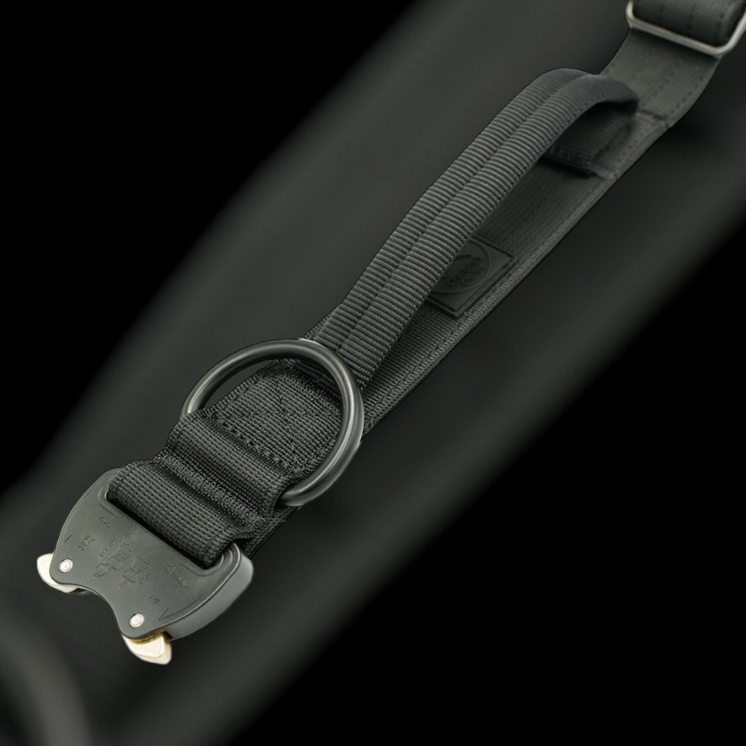 All Black Magnetgriffhalsband 4 cm breit (35 cm-57 cm) - schwarz (Schnalle wie Halsband)