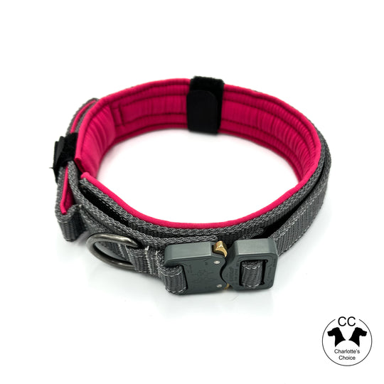 Tac Team Army Cobra Halsband (51 cm-61 cm) - grau/pink