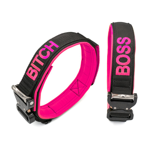 Luxus Heavy Duty Cobra Halsband 5cm für grosse Hunde (Farben personalisierbar)