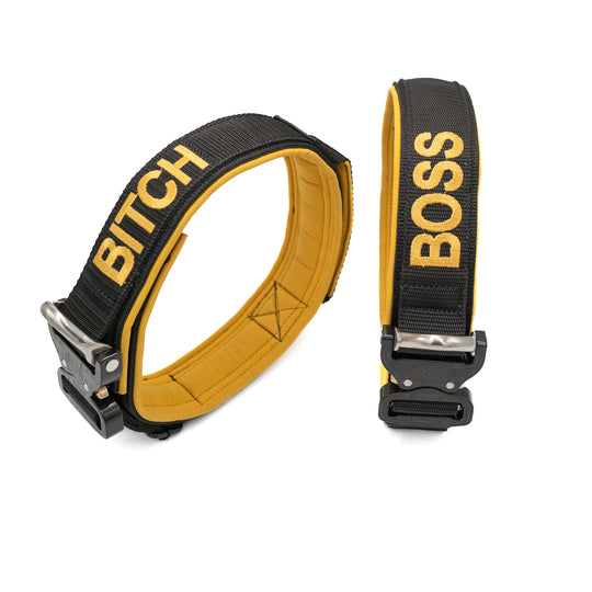 Luxus Heavy Duty Cobra Halsband 5cm für grosse Hunde (Farben personalisierbar)