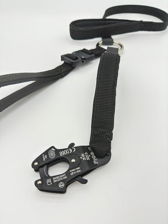 Doppelleine Frog Cable Leine 2.5 cm für 2 Hunde - schwarz