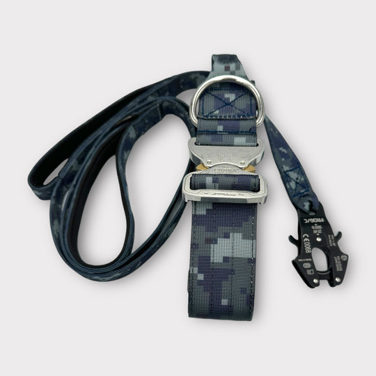 On Duty Cobra Haltegriff Halsband 5cm für grosse Hunde (46cm-78cm) - ocean camouflage
