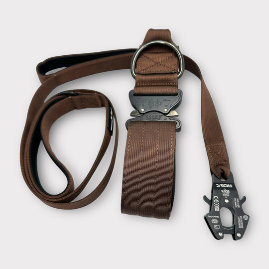On Duty Cobra Haltegriff Halsband 5cm für grosse Hunde (46cm-78cm) - dunkelbraun